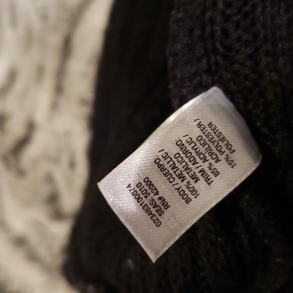 JACLYN SMITH WINTER HAT OSFM BLK,GREY FAUX FUR. - Picture 6 of 6